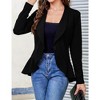 Womens Blazer Long Sleeve Ruffle Hem Casual Office Business Cardigan Suit Jackets - 4 of 4