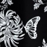black chrysanthemum print