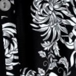 black chrysanthemum print