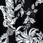 black chrysanthemum print