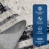 Washable Living Room Rug with Distressed Modern Border, Non-Slip, Soft Decorative Accent Carpet, Contemporary Minimalist Design for Bedroom Floor. - 4 of 4