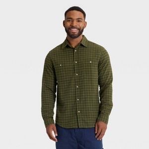 Men's Vintage Mid-Weight Long Sleeve Flannel Shirt - Goodfellow & Co™ - 1 of 3