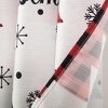 RT Designers Collection Christmas Country Forest Slub Shower Curtain 70" x 72" White/Red/Green - 3 of 4
