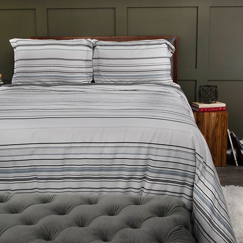 Southshore Fine Living Coastal Stripes Oversized Down Alternative Comforter Set, 4 of 7