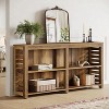 Hommoo 3-Tier Console Table with Storage Brown - 2 of 4