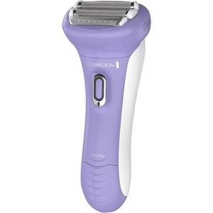 Remington WDF5030A Smooth & Silky Electric Shaver for Women, 4-Blade Smooth Glide Foil Shaver and Bikini Trimmer with Almond Oil Strip, Purple/White - 1 of 4