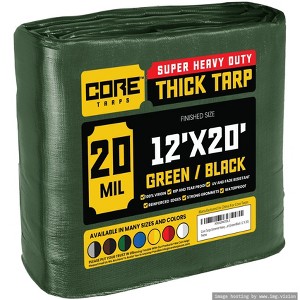 Core Tarps Heavy Duty 20 Mil Tarp Cover, UV Resistant, Rip Proof for Roof, Camping, Patio, Pool, Boat - 1 of 4