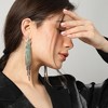 SOHI Women's Purple Dangling Drop Earrings - 3 of 3