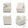 Cloud Couch Modular Sectional Sofa,100.5" U Shaped Couch, Oversized Convertible Wide Seater,3 Seater With 2 Ottomans For Living Room Set,Beige - 3 of 4
