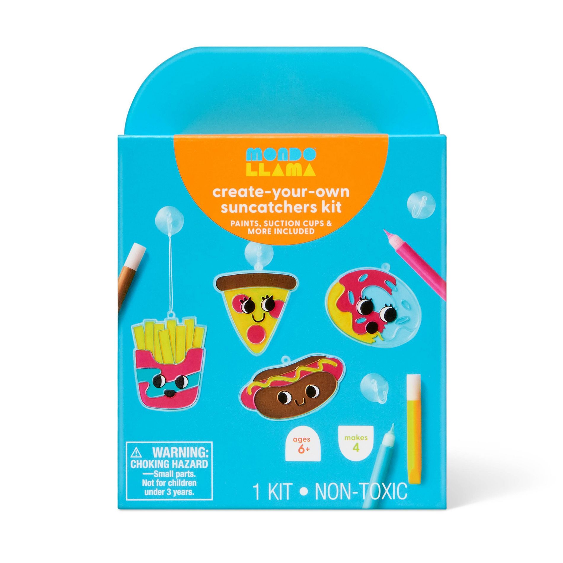 4ct Summer Craft Food Window Suncatchers Activity Kit - Mondo Llama™