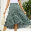 Clearlove Women's High Waist Floral Print Maternity Dress Maxi Skirt Flowy Swing A Line Long Skirts - 2 of 4