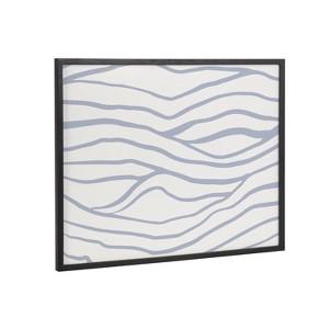 Kate & Laurel All Things Decor 20"x16" Gallery Simple Elegant Coastal Waves Print by The Creative Bunch Studio Black - 1 of 4