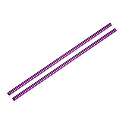 Unique Bargains Smooth Large Cocktail Coffee Juice Reusable Metal Straw 2 Pcs