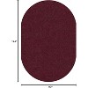 Carpets for Kids Mt St Helens Solids Collection Classroom Rug, Cranberry Red, 7' 6" x 12' Oval - 2 of 4