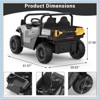 Garvee 24V Kids Ride On Dump Truck with Electric Bed, 2-Seater 4WD Ride Truck w/ Remote Control, Music, LED, Shovel, Gift for Boys & Girls - 2 of 4