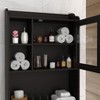 Over The Toilet Storage Cabinet with Adjustable Shelf and Door, Bathroom Space Saver Organizer Above Toilet, Free Standing Toilet Rack - 4 of 4