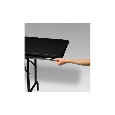 Creative Converting Stay Put Tablecovers Black 30" x 96" 3 Count (DTC702000TC)