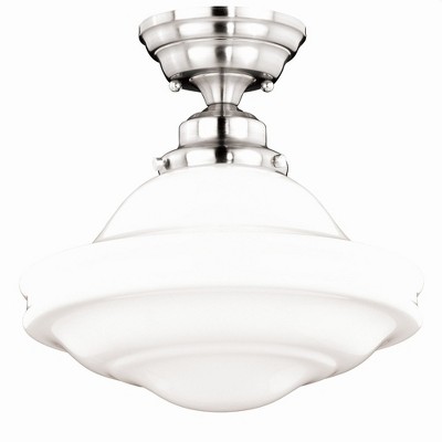 Vaxcel Huntley 1 - Light Flush Mount in  Satin Nickel