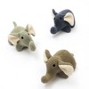 INFURNIC Baby and Toddler Learning Toys Handmade Cotton Knitted Elephant Plush Toy for Gentle Sensory Play Development, Green, 7.5"*3.5"*3" - 3 of 4