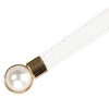 INSPIRE CHIC Women's Skinny Stretchy Gold Pearl Buckle Elastic Thin Waistband - 2 of 4