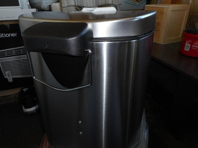 Honey-Can-Do 12L Square Stainless Steel Step Trash Can