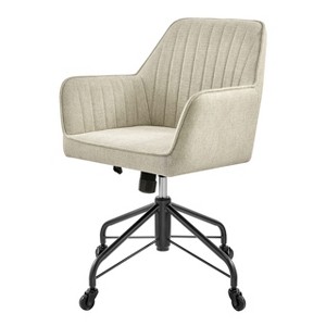 New Pacific Direct Thompson Fabric Swivel Office Arm Chair - 1 of 4