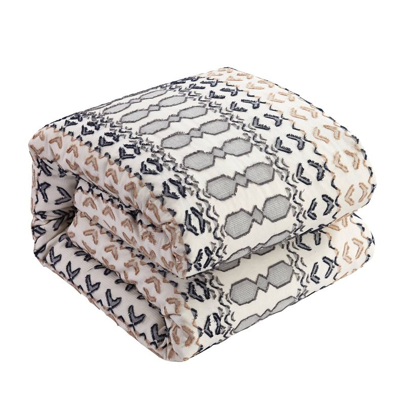 Queen 9pc Liliana Bed in a Bag Comforter Set Beige - Chic Home Design, 3 of 9