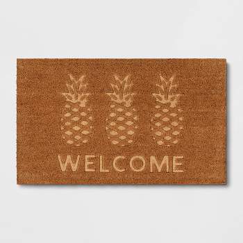 1'6"x2'6" 'Welcome' Pineapple Doormat Natural - Threshold™