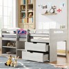 Whisen Modern Design Twin Size Loft Bed with Two Shelves and Two Drawers - 2 of 4