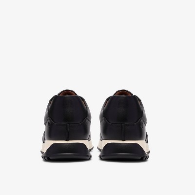 Clarks Mens Radwell Tie Black Leather Shoes 11 Medium — фото 5