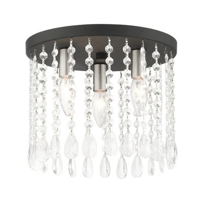Livex Lighting Elizabeth 3 - Light Flush Mount in  Black