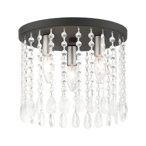 Livex Lighting Elizabeth 3 - Light Flush Mount in  Black - 1 of 1