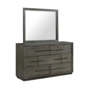 Hollis 7 Drawer Dresser and Mirror Set Gray - Picket House Furnishings