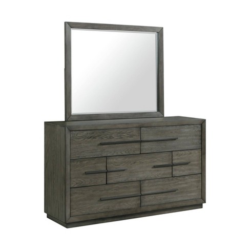Hollis 7 Drawer Dresser And Mirror Set, Target Rustic Gray Dresser