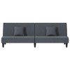 vidaXL Modern Sleeper Sofas, Easy-to-Assemble Velvet Sofa Bed, Home Furniture with Foam Filling, Perfect for Compact Spaces, Dark Gray Color - 3 of 4