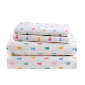 Gracie Mills Atticus Cotton Flannel Printed Sheet Set - 1 of 4