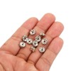 Unique Bargains Rhinestone Small Round Bulk Glass Spacer Beads for Jewelry Making Dark Silver 0.31" 100 Pcs - 3 of 4