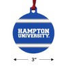 Hampton University HU Stripes Aluminum Holiday Christmas Tree Ornament - 3 of 4