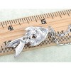 Anna-Kaci Women's Swarovski Crystal Elements Silver Tone Pendant Necklace with Unique Clover Design, Adjustable Chain, Adds Sparkle - Fish - 3 of 4