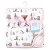 Hudson Baby Infant Girl Muslin Tranquility Quilt Blanket, Winter Forest, One Size - 2 of 2