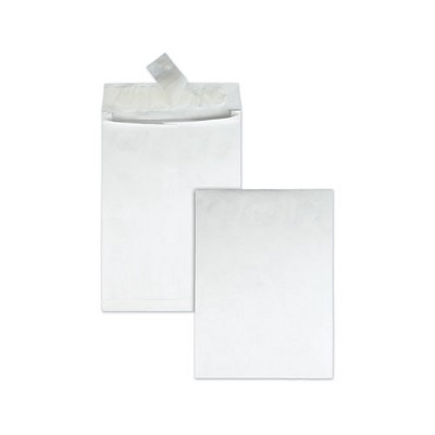 Survivor Lightweight 14 lb Tyvek Open End 1.5" Expansion Mailers, #13 1/2, Square Flap, Redi-Strip Closure, 10 x 13, White, 25/Box