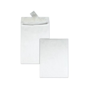 Survivor Lightweight 14 lb Tyvek Open End 1.5" Expansion Mailers, #13 1/2, Square Flap, Redi-Strip Closure, 10 x 13, White, 25/Box - 1 of 1
