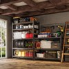 Storage Shelves 5 Tier Garage Shelving Heavy Duty Adjustable Metal Shelving Unit, Garage Shelves for Basement,Kitchen ,Black - 2 of 4