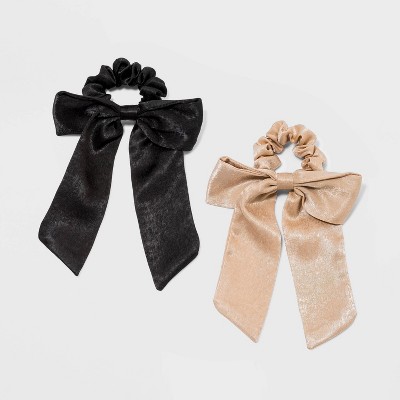 Hammered Satin Bow Twister Set 2pc - A New Day™