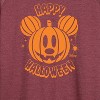 Women's - Disney - Mickey Pumpkin Lightweight French Terry Wide Neck Long Sleeve Shirt - 2 of 4
