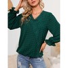 Womens Tops Long Sleeve Shirts V Neck Sweatshirt for Women Fall Fashion Trendy Clothes Casual Blouses - 3 of 4