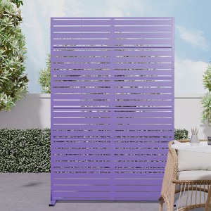 Spassway Outdoor Metal Privacy Screen with Different Colors Garden Fence Panels Patio Trellis Room Divider Decorative Wall Panels - 1 of 4