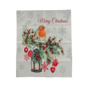 Unique Bargains Dining Chair Slipcovers Linen Beige 22.83"x19.29" 1Pcs - 1 of 4