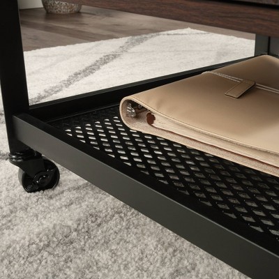 Barrel Oak 2-Drawer Mobile File Pedestal with Metal Frame