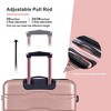 3 Piece Suitcase Set ABS+PC Hardside Luggage Set TSA Checked Large Luggage with Double Spinner Wheels Trave Luggage Set Pink - 3 of 4